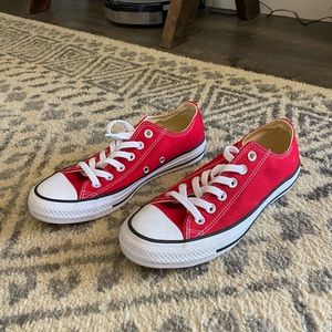 size 7 womens red converse. worn one night for prom